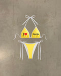 BIKINI I LOVE BIARRITZ YELLOW