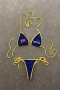 BIKINI I LOVE BIARRITZ BLUE & YELLOW