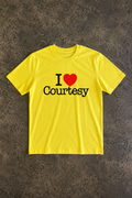 BABY TEE I LOVE COURTESY JAUNE