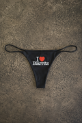 STRING I LOVE BIARRITZ BLACK