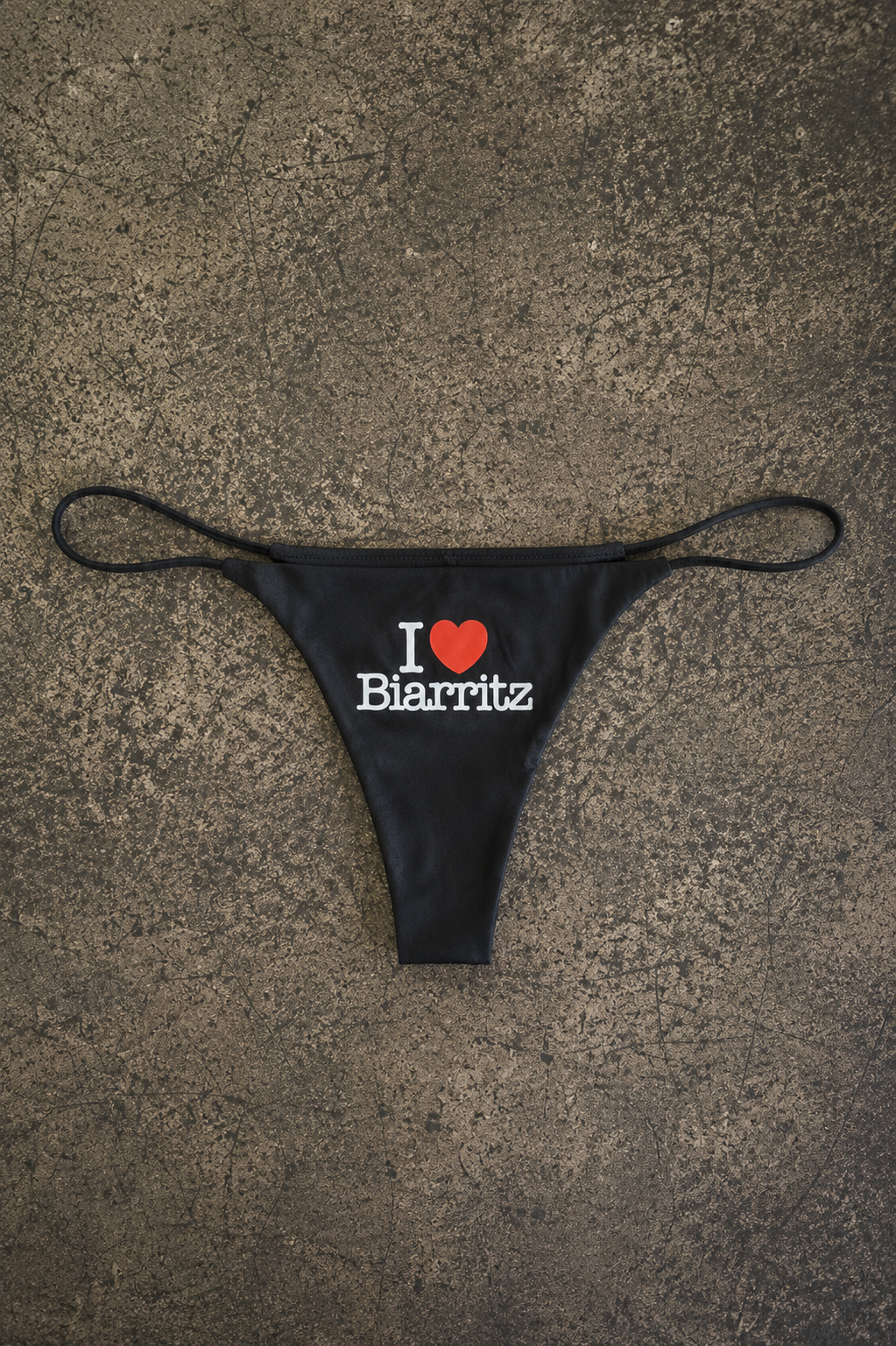 STRING I LOVE BIARRITZ BLACK