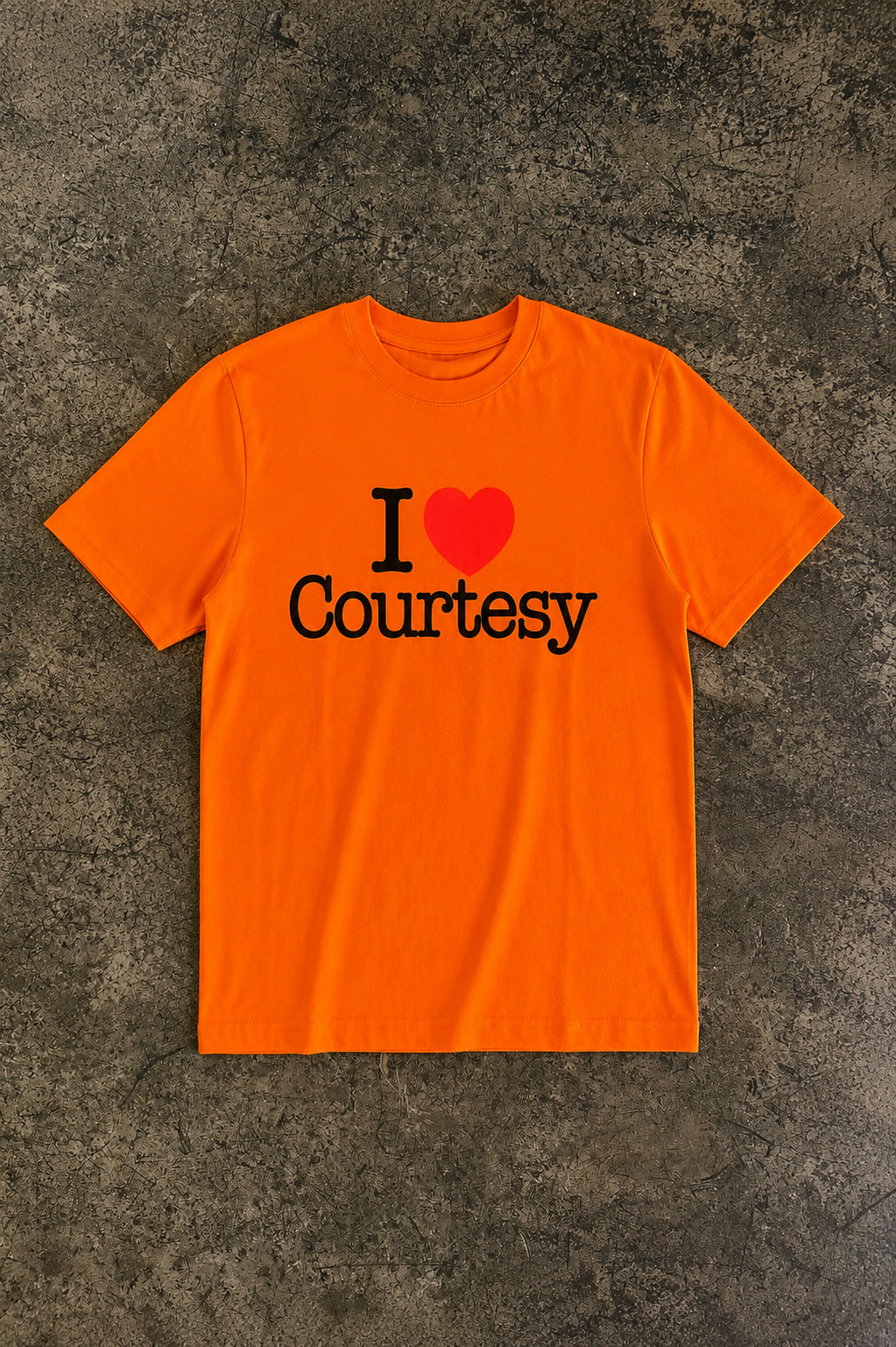 BABY TEE I LOVE COURTESY ORANGE
