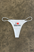 STRING I LOVE BIARRITZ BLANC